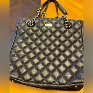 Kate Spade leather quilted handbag with chain link straps and